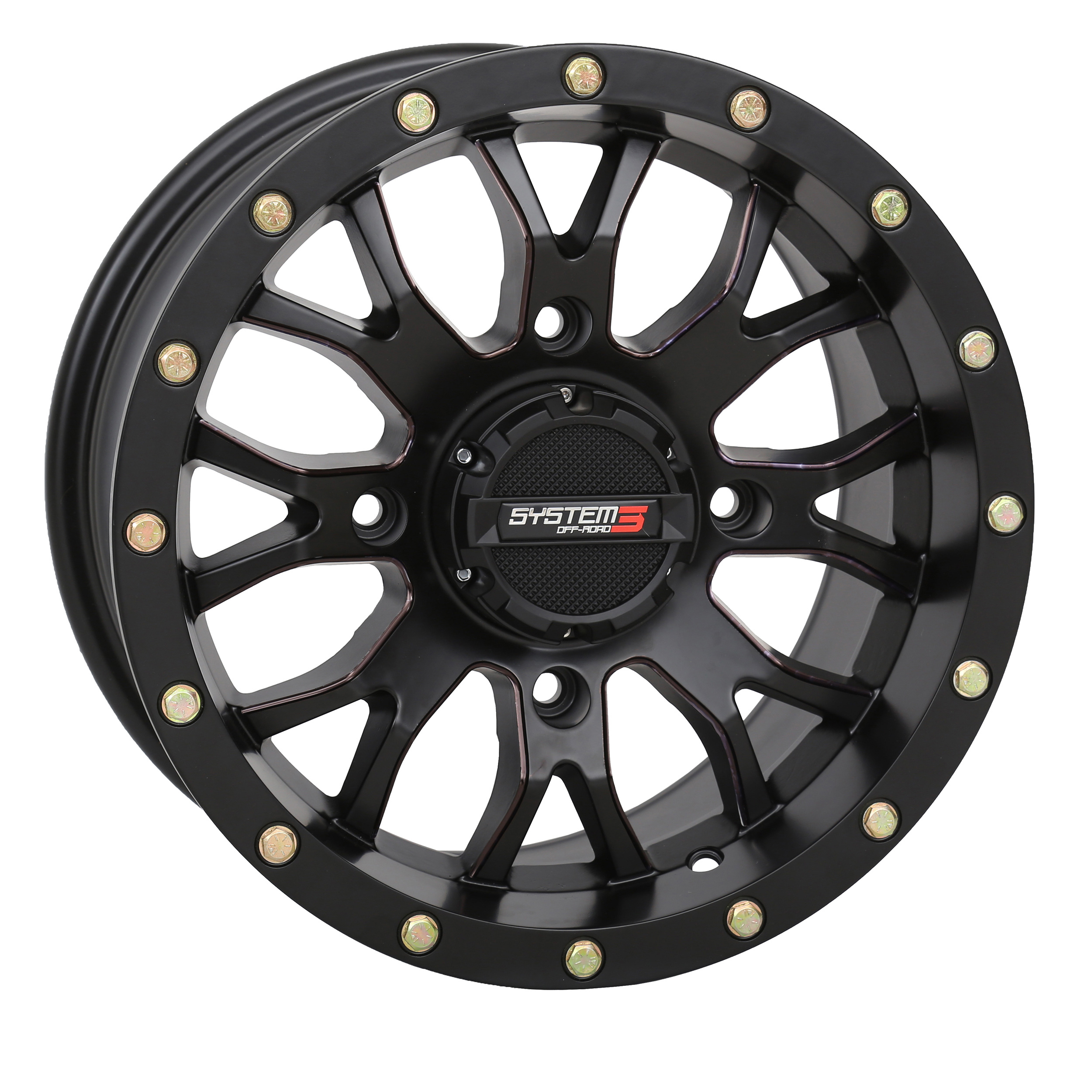 SYSTEM 3 St3 Wheel 18x7 4+3 +10mm Fitment for Can-Am Maverick & Honda Pioneer