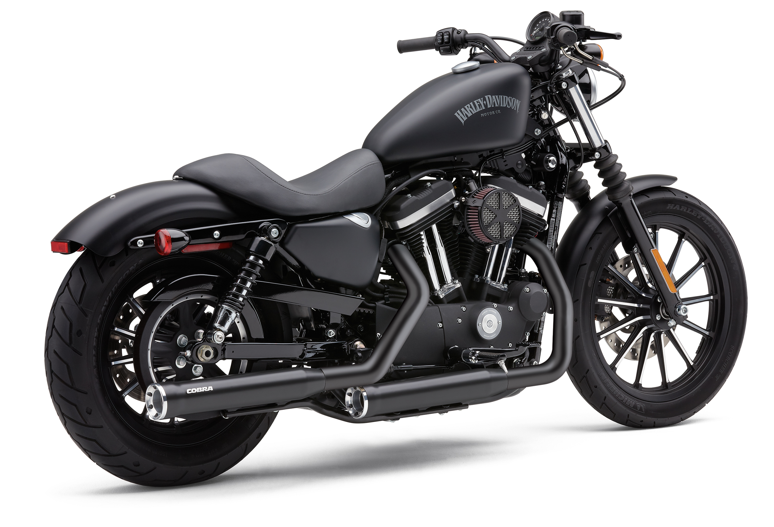 COBRA 3" RPT SLIP-ONS BLACK SPORTSTER 04-13 - View 1
