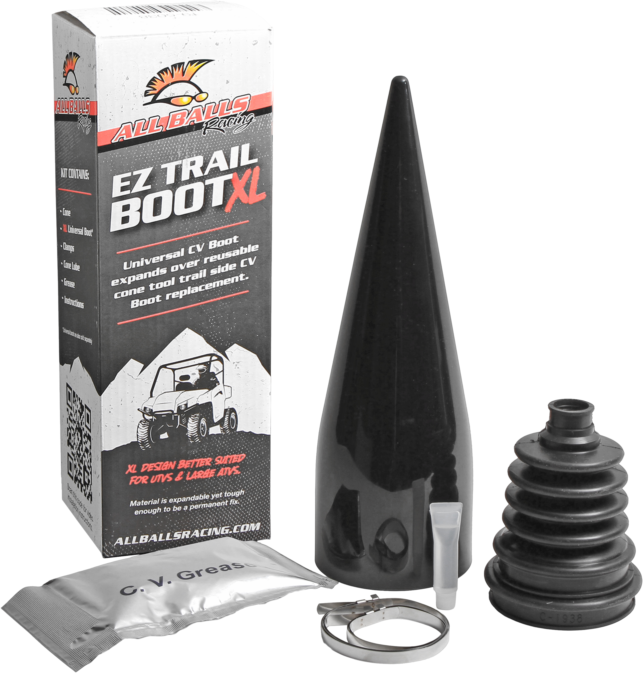 ALL BALLS Ez Trail Boot Kit W/Tool - View 1