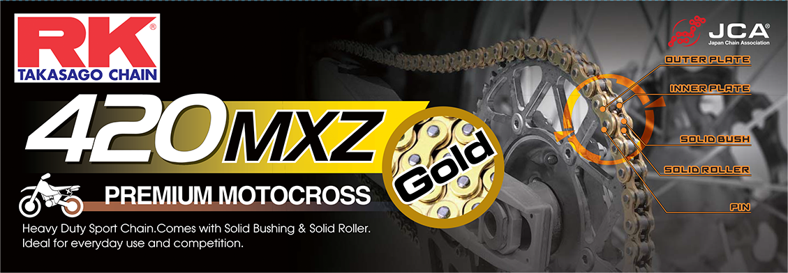 RK EXCEL 420MXZ Drive Chain Gold - View 1