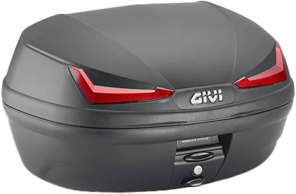 GIVI SIMPLY IV TOP CASE 45L BLACK W/RED LENS - View 1