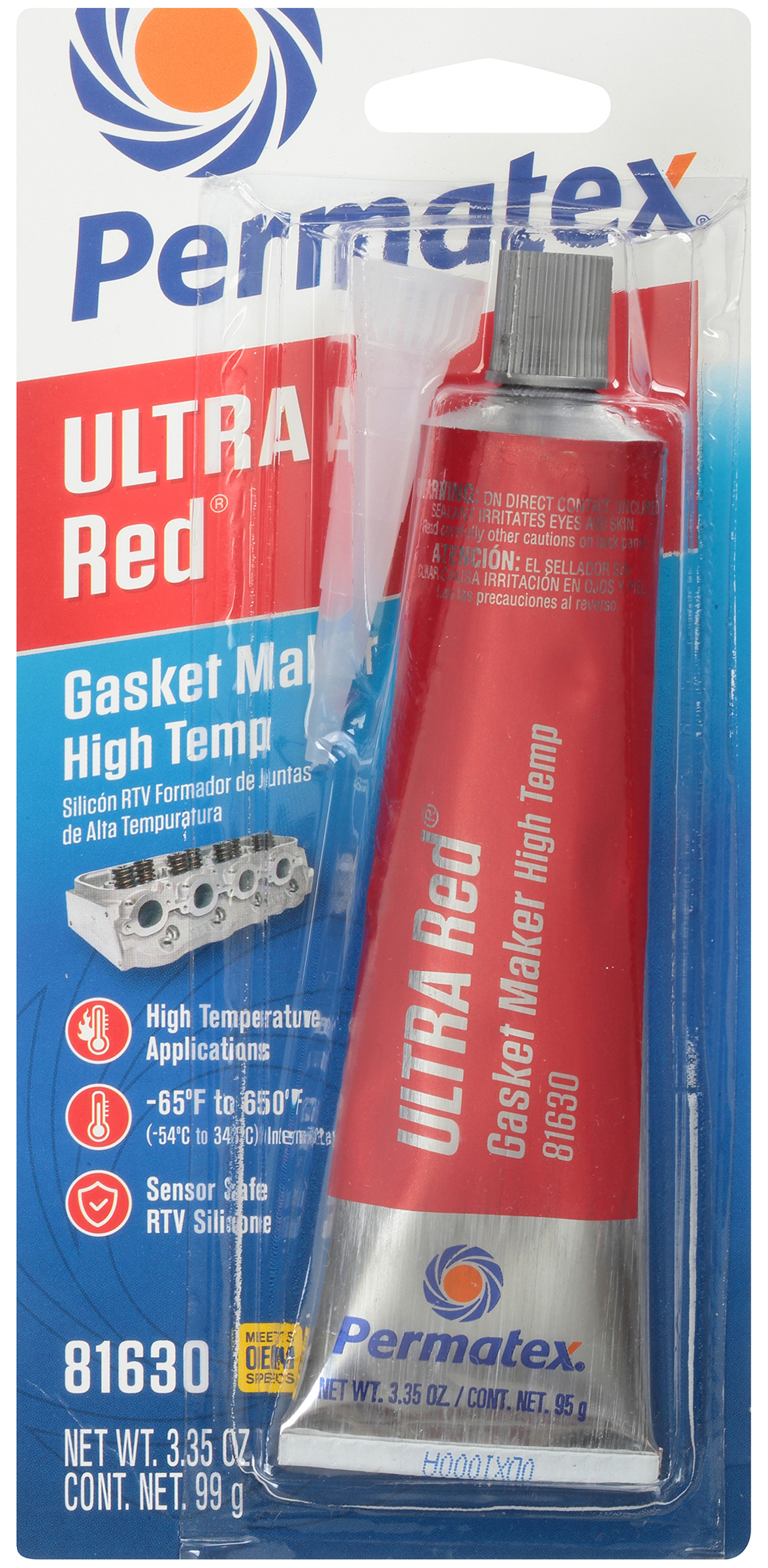 PERMATEX Ultra Red High-Temp RTV Silicone - View 1