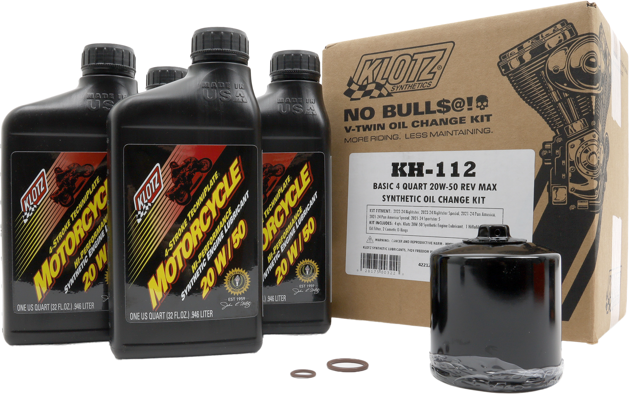KLOTZ BASIC HD REV MAX 4QT SYNTHETIC OIL CHANGE KIT - View 1