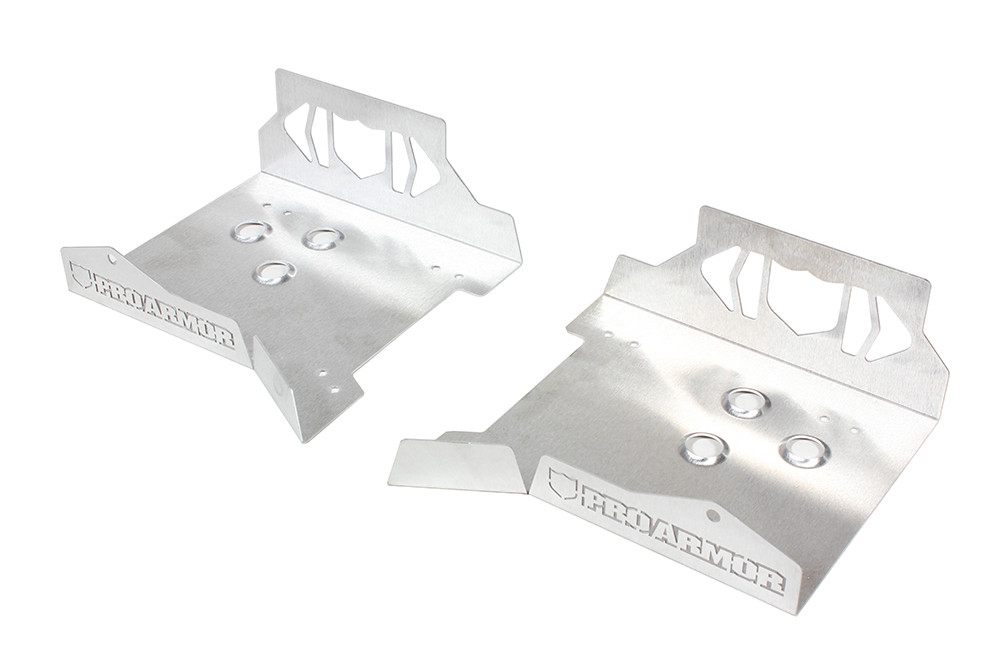 PRO ARMOR Rear A-Arm Armor Brushed Aluminum - View 1