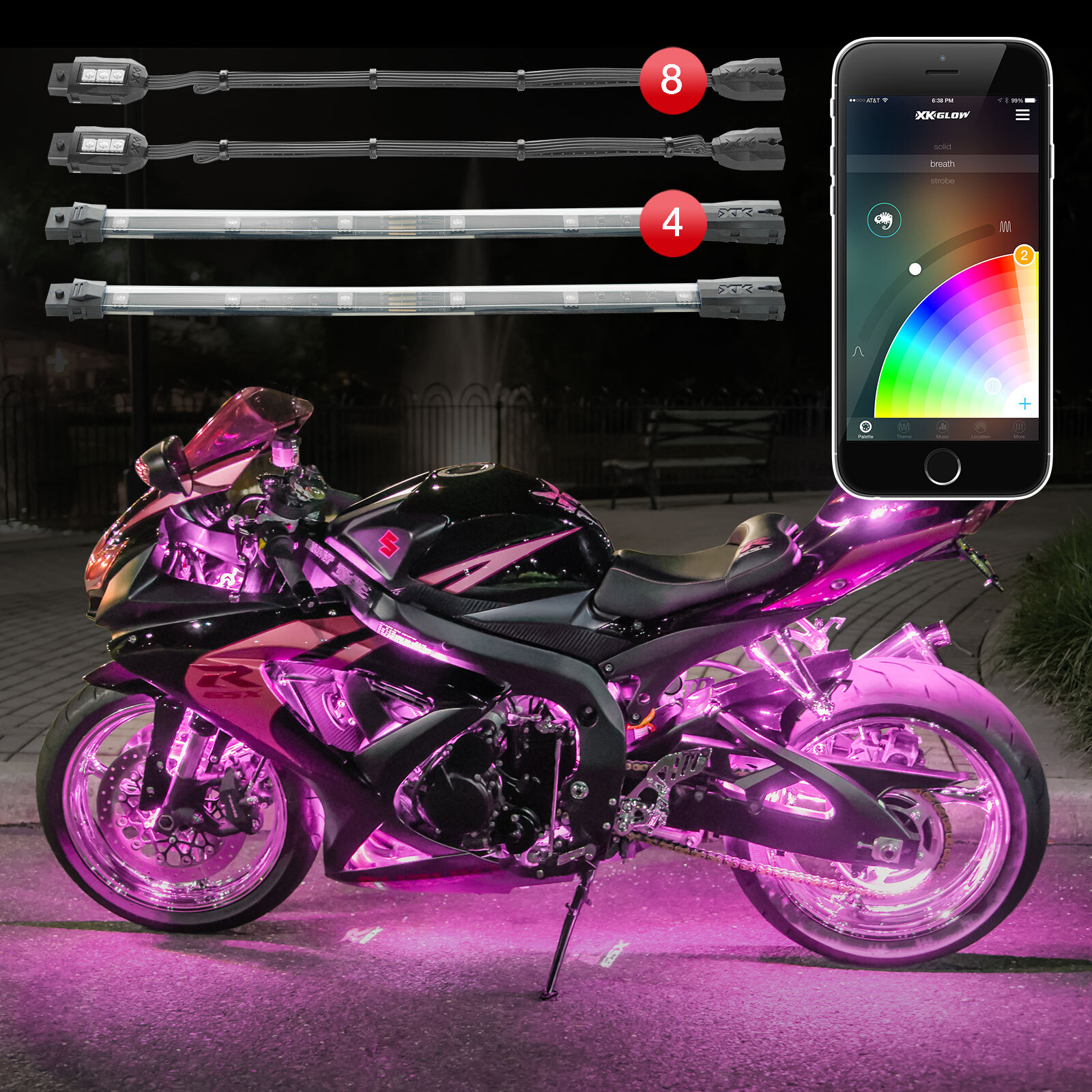 Chrome LED Accent Light Kit