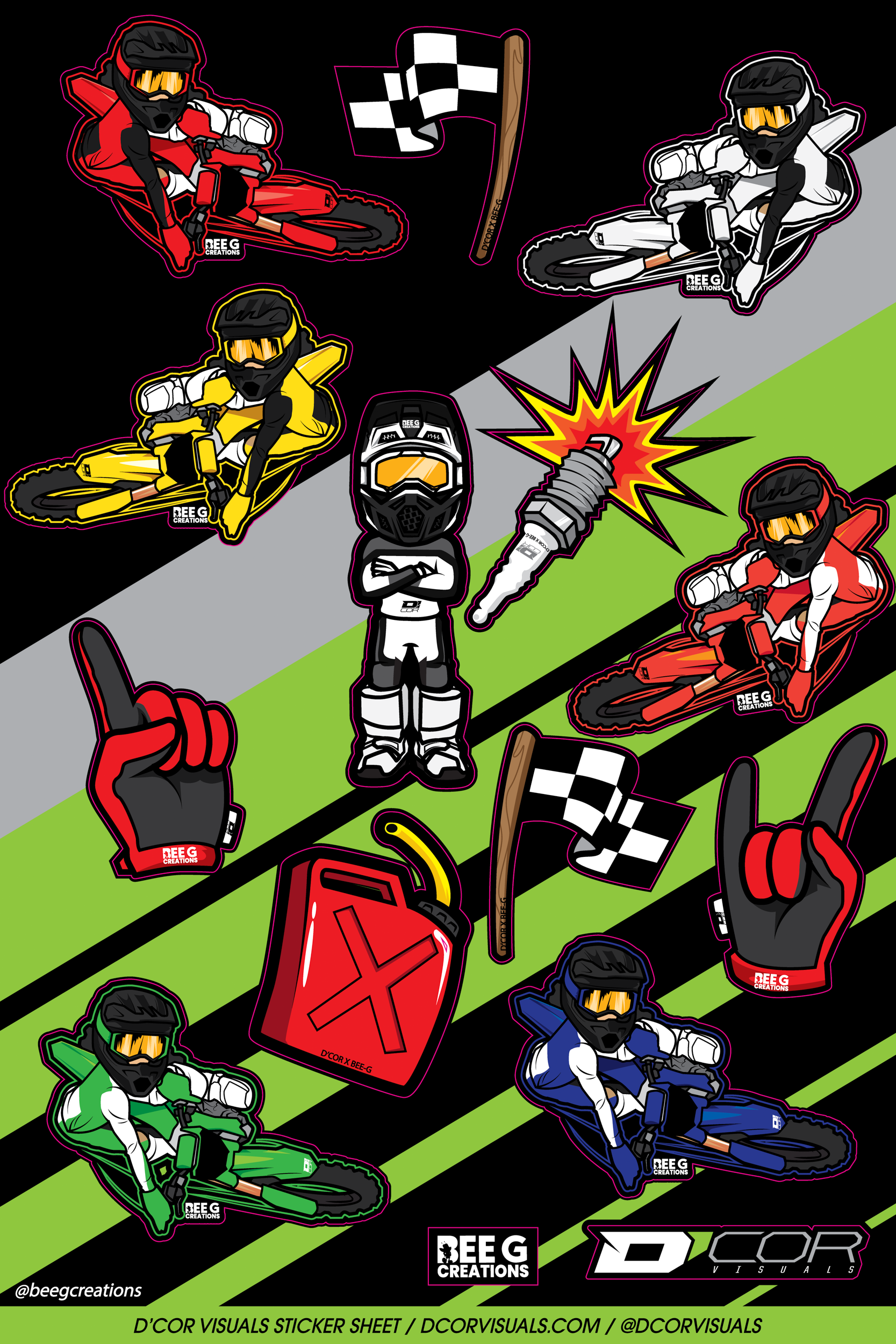 D-COR Sticker Sheet - View 1