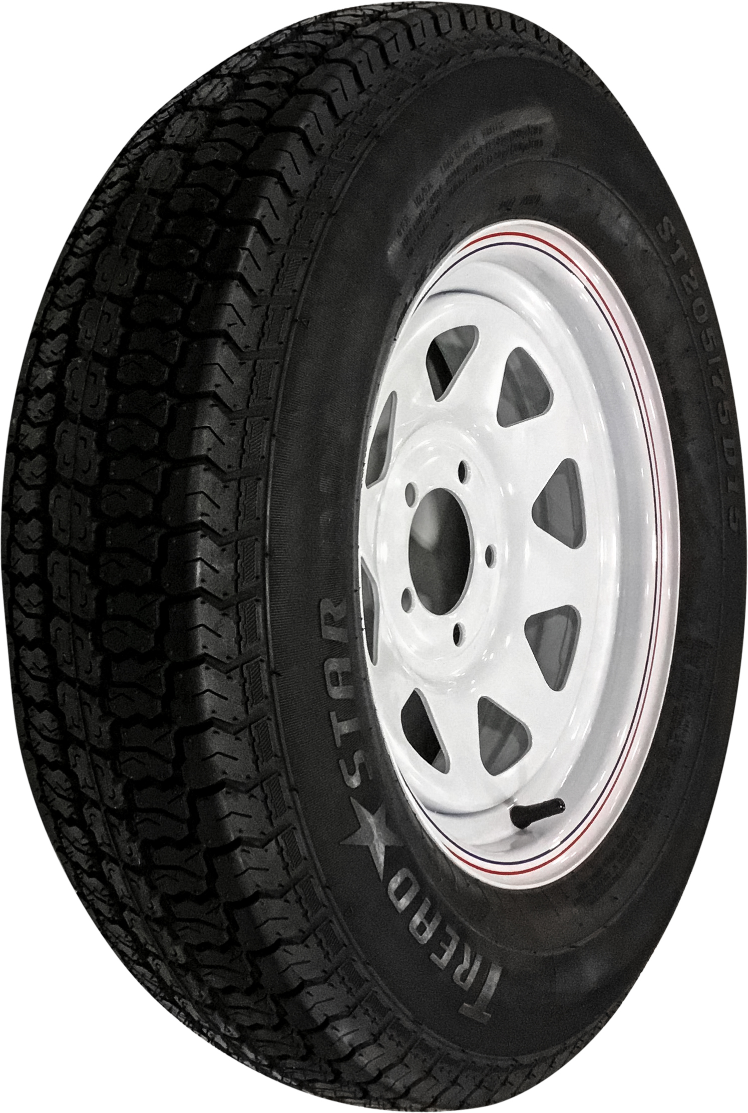 Trailer Tire & 8 Spoke Steel Wheel Assembly