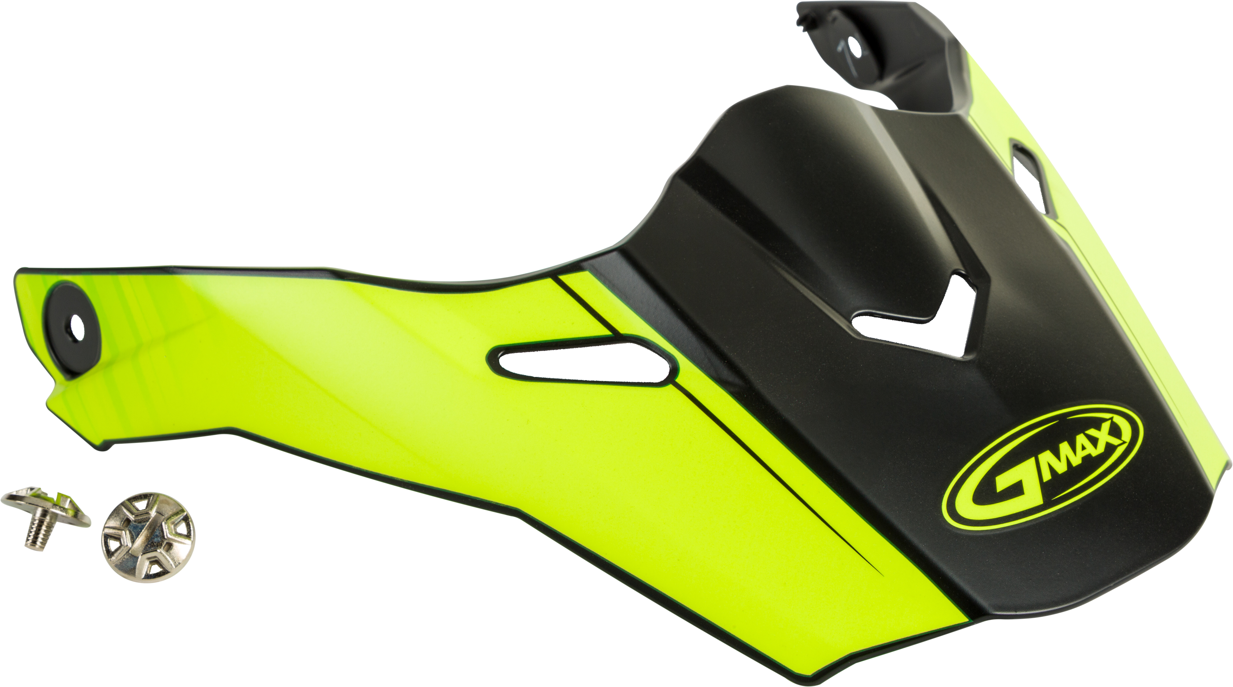 GMAX VISOR W/SCREWS RALEY MATTE BLACK/HI-VIS AT-21 - View 1