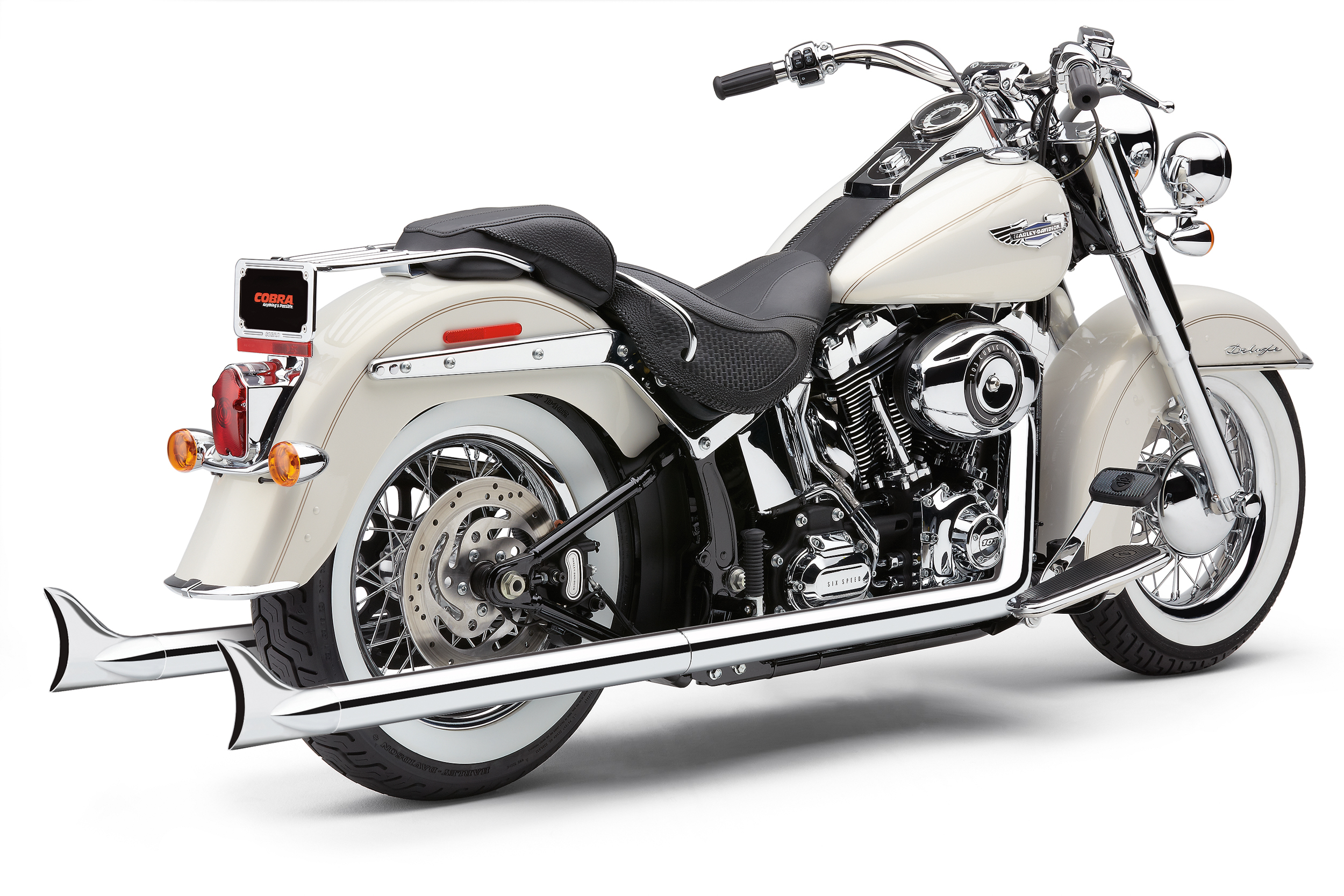 COBRA BAD HOMBRE TRUE DUAL FISHTAILS CHROME SOFTAIL 07-11 - View 1