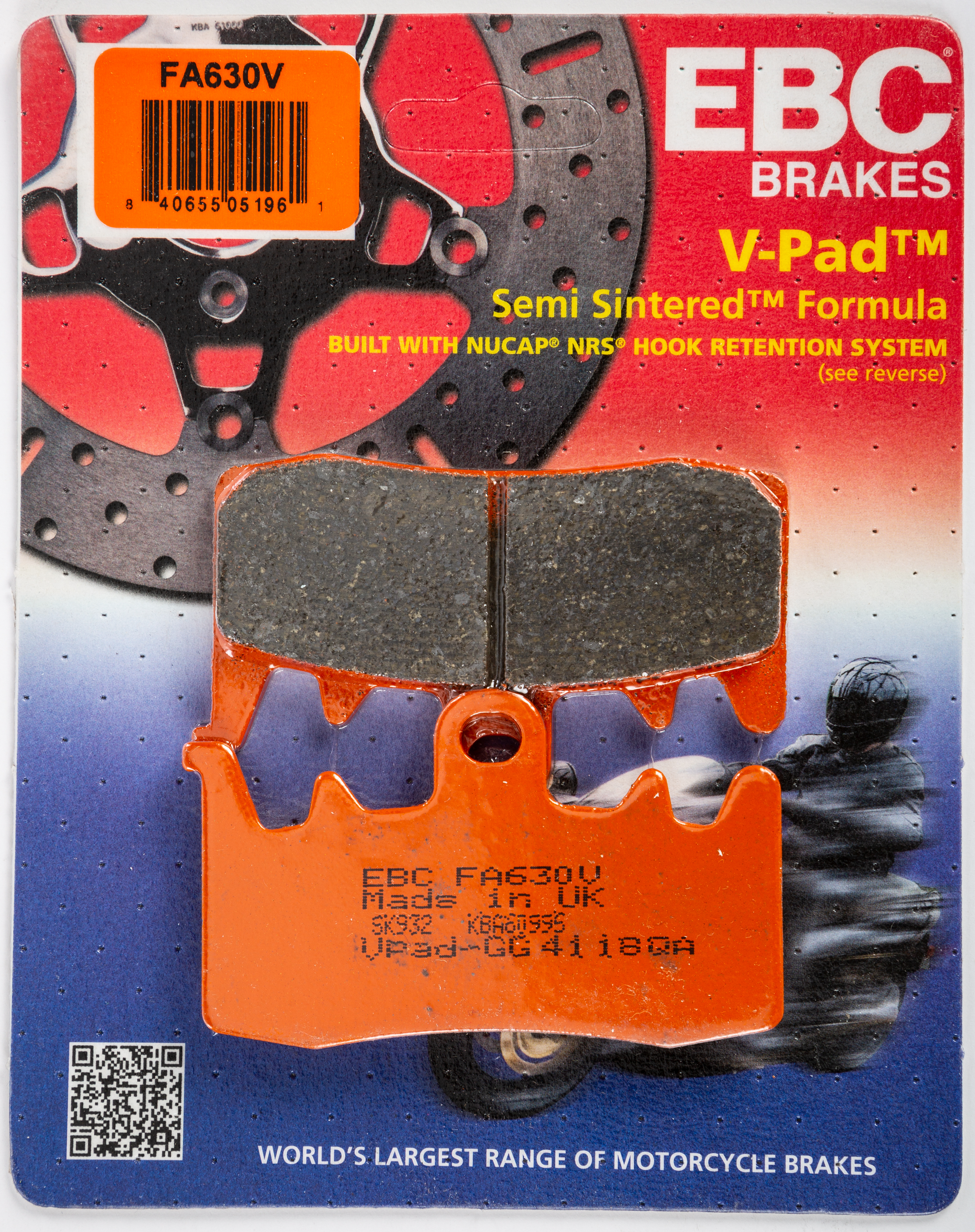 EBC Brakes FA400VLD VLD Chrome Semi-sintered Touring Bike Disc Brake Pad EBC Brakes FA400VLD VLD Chrome Semi-sintered Touring Bike Disc Brake Pad