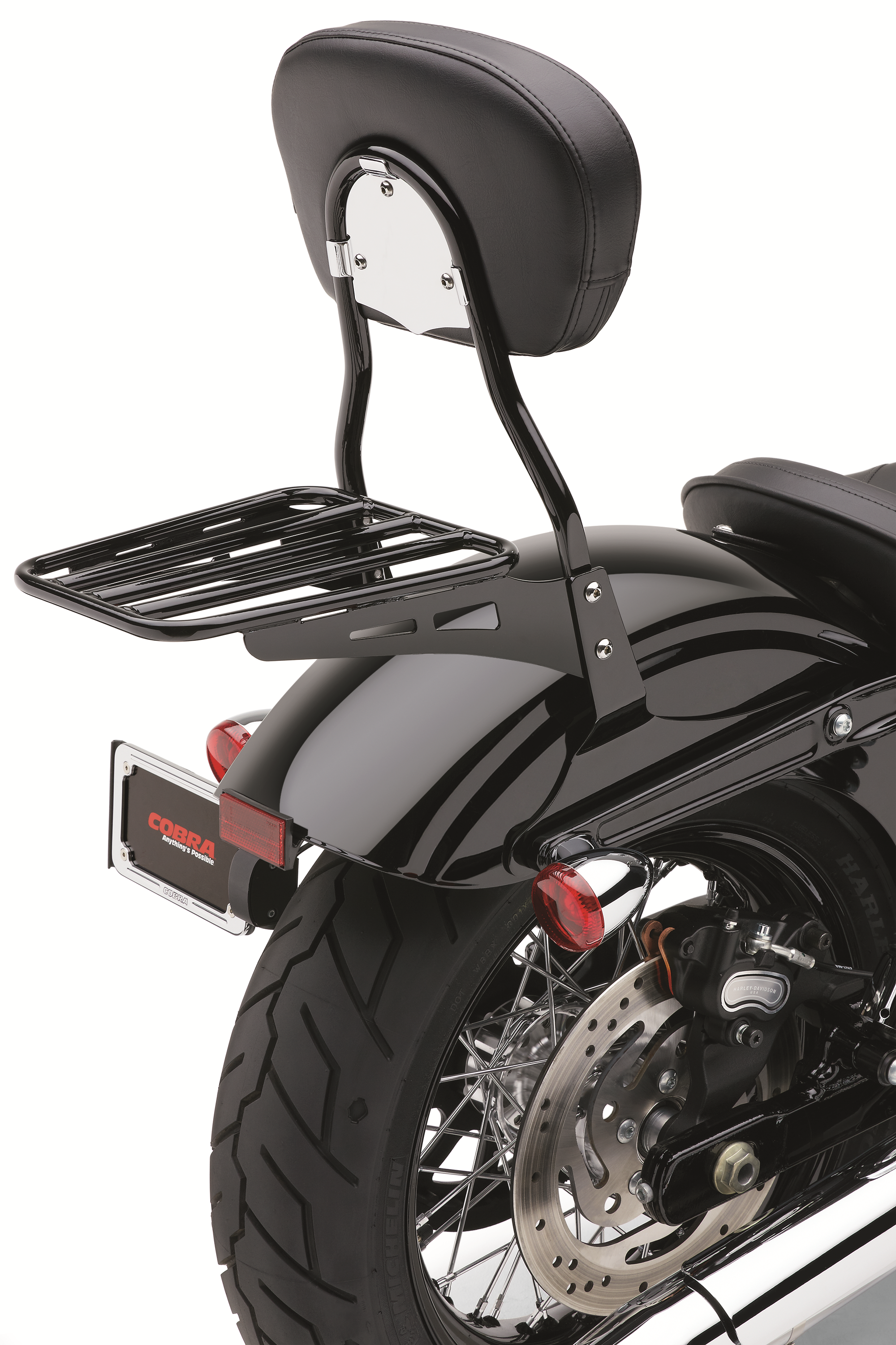 COBRA SISSY BAR LUGGAGE RACK TUBE BLACK - View 1