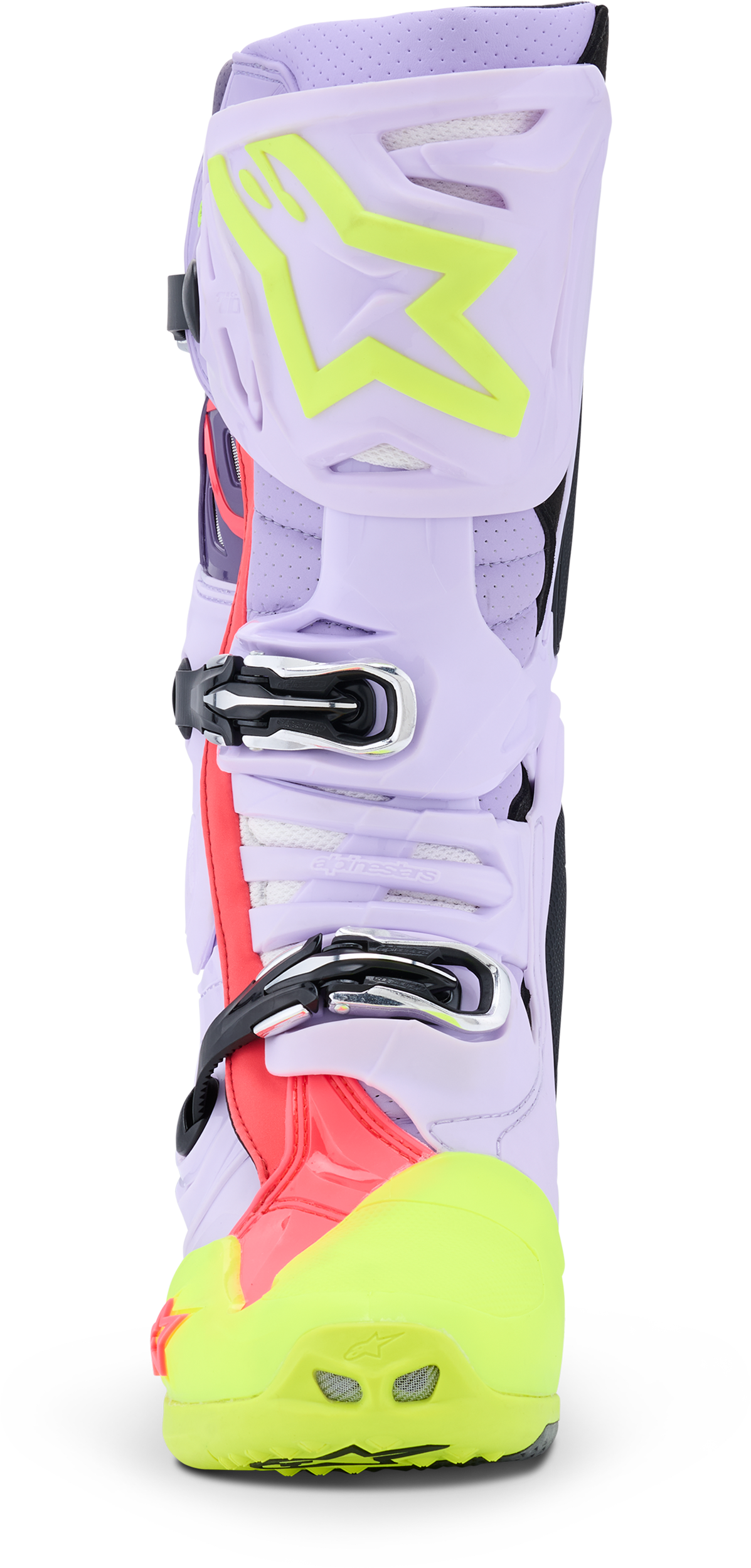 Alpinestars Tech 10 Supervented Boot Purple Yellow Flo Diva Pink Sz 13
