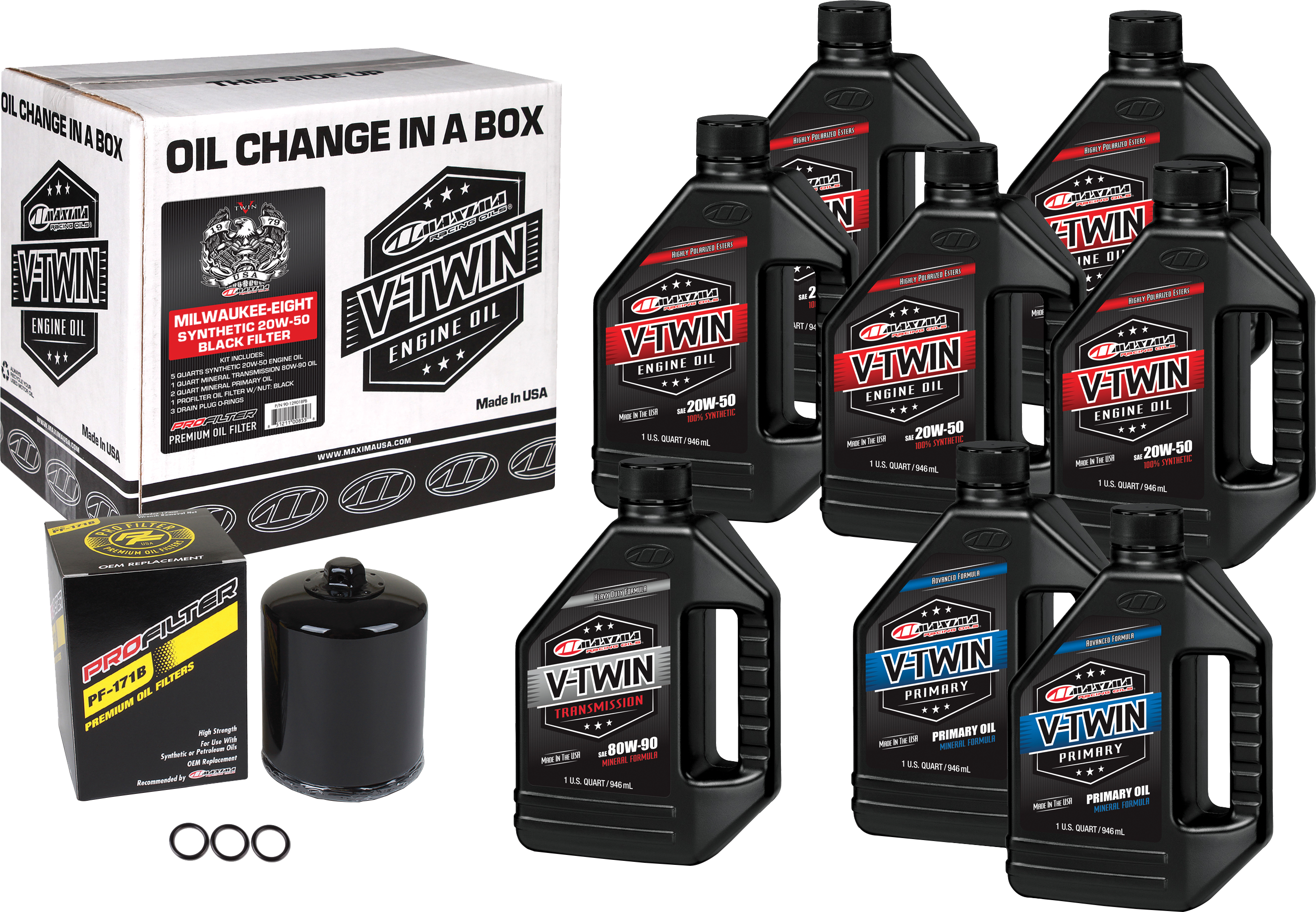 MAXIMA V-Twin Oil Change Kit - View 1