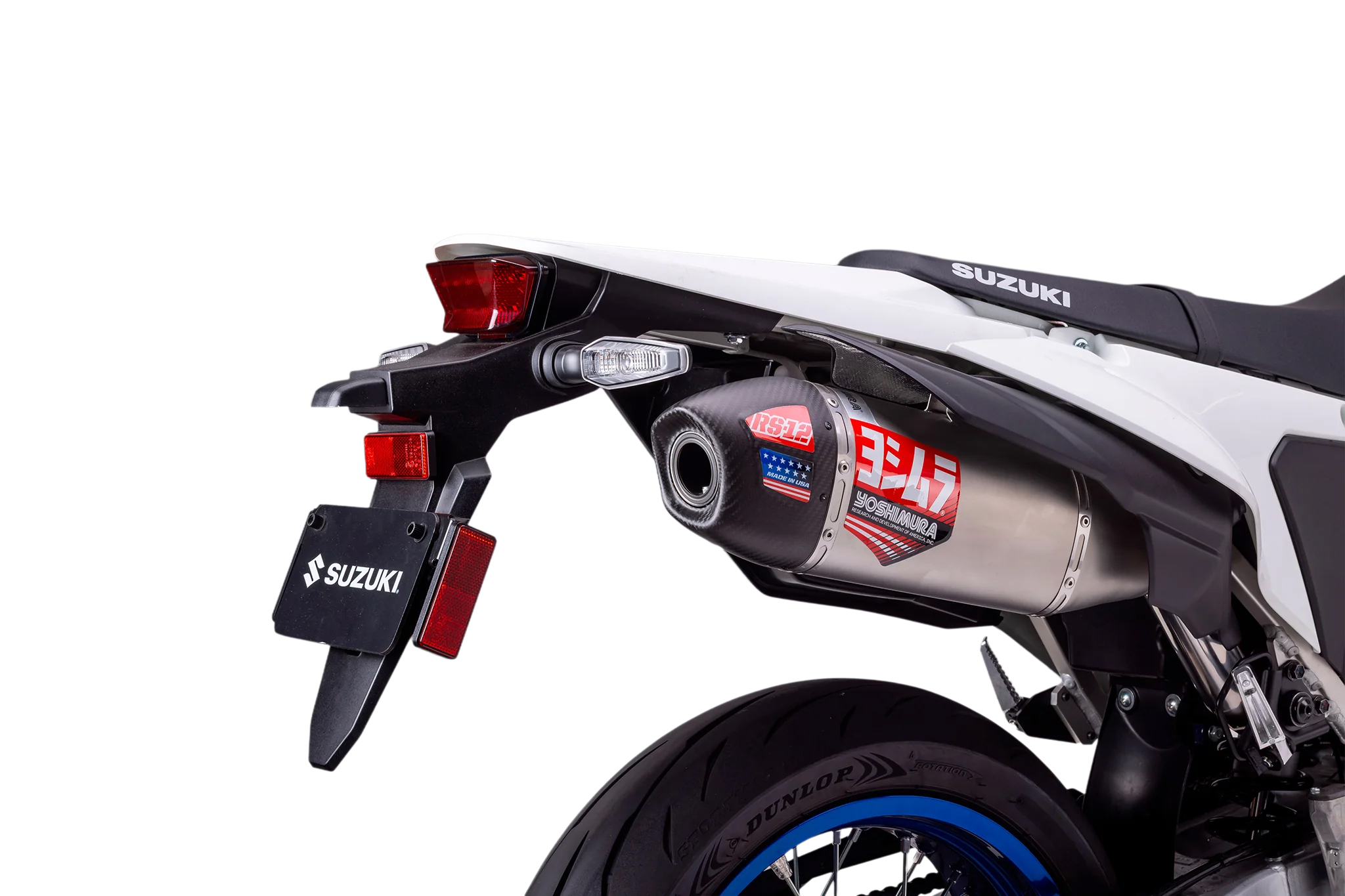 YOSHIMURA EXHAUST RS-12 SLIP-ON STAINLESS / CF SUZUKI 2025-2026 DRZ4 S/SM