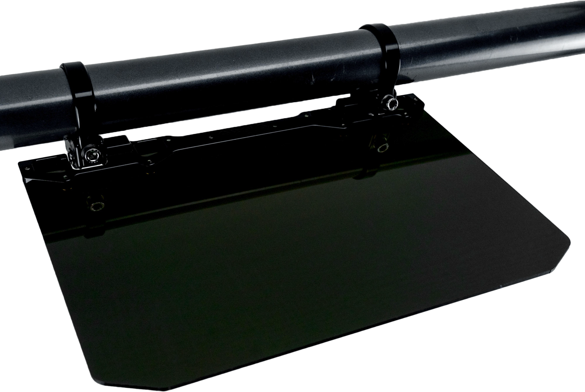 12" X 8" NARROW MOUNT SUN VISO W/SOLID BLACK SHIELD- BLACK