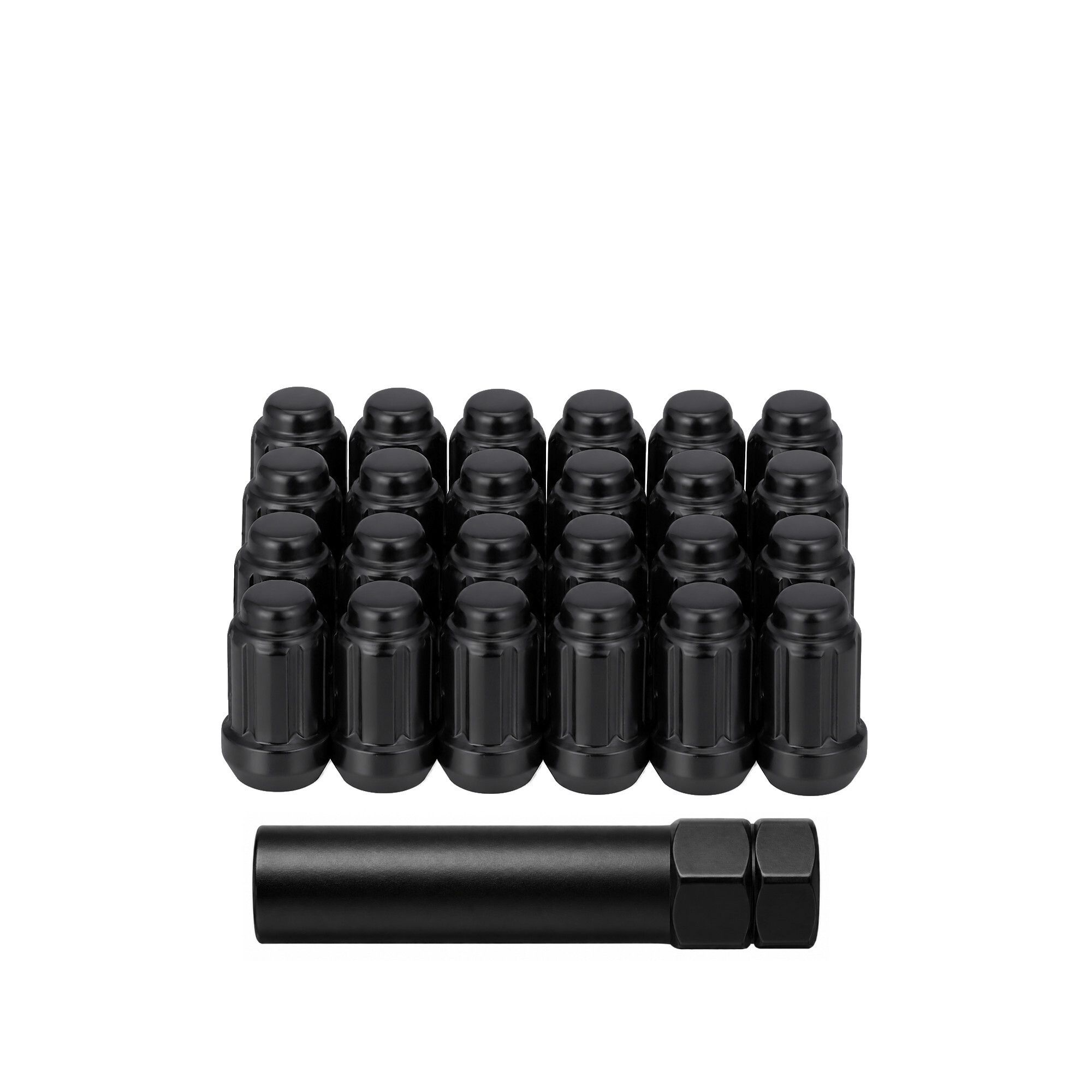 12MMX1.50 LOCK STYLE LUG 20/PK LOCK STYLE LUG NUTS BLK