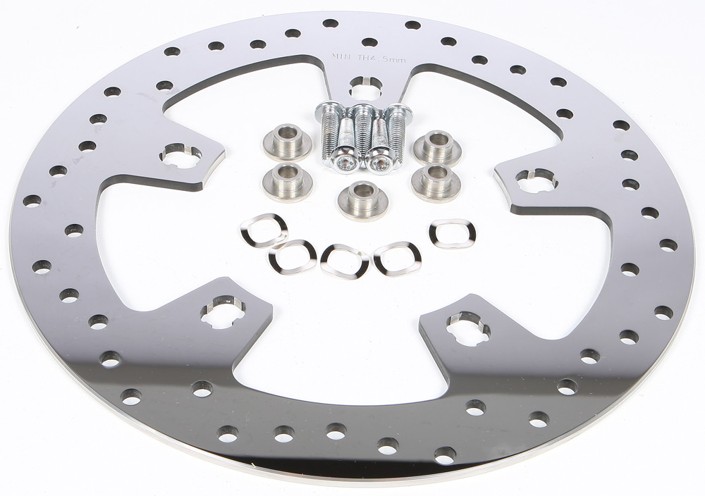 HD Drilled Vented Brake Rotor Disc Front Polished Harley Tri Glide 2014