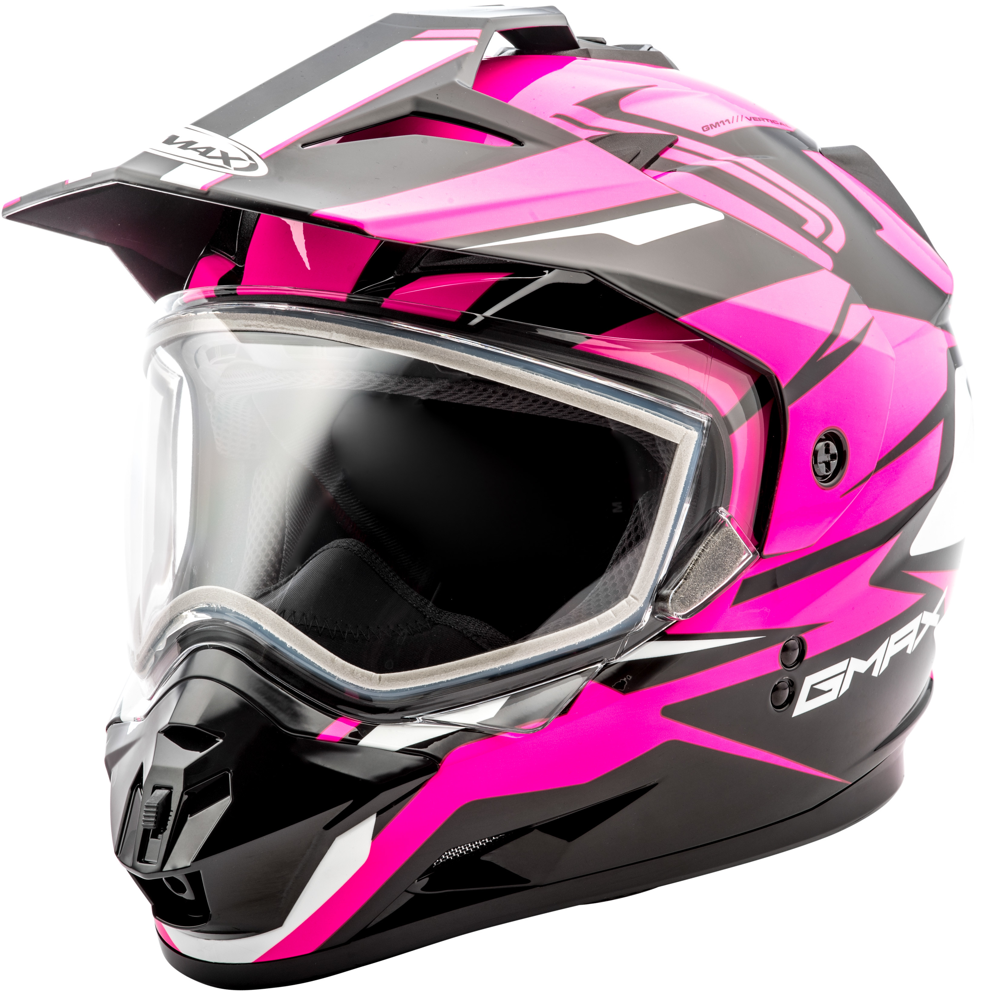 GM11S DUALSPORT Vertical Snow, Helmet BLK NEON 727143XS