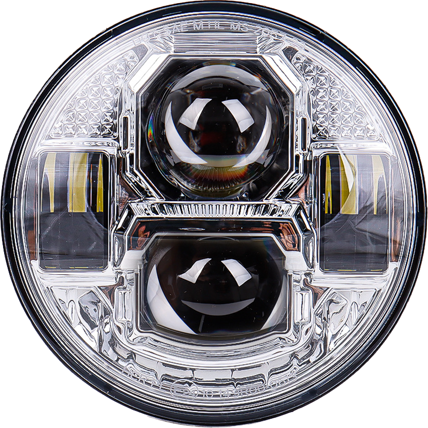 5 3/4" LED HEADLIGHT RUGGED ULTRA VIEW CHROME