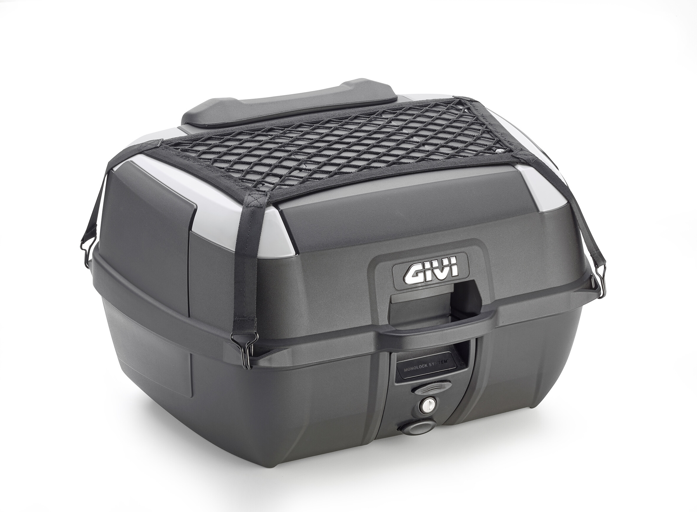 B45+ TOP CASE BLACK/SILVER 45L
