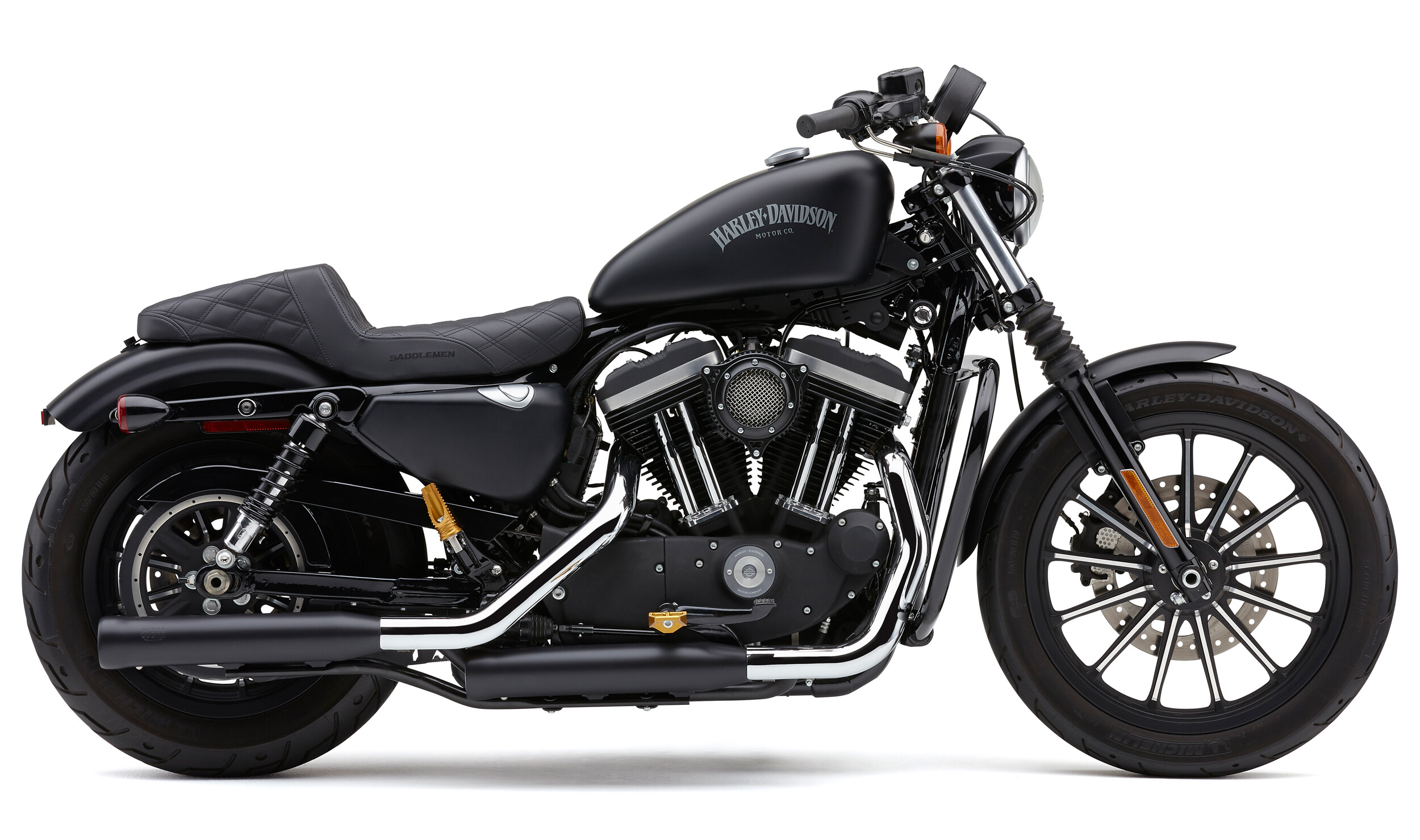 3" NH SERIES SLIP-ONS BLACK SPORTSTER 04-13
