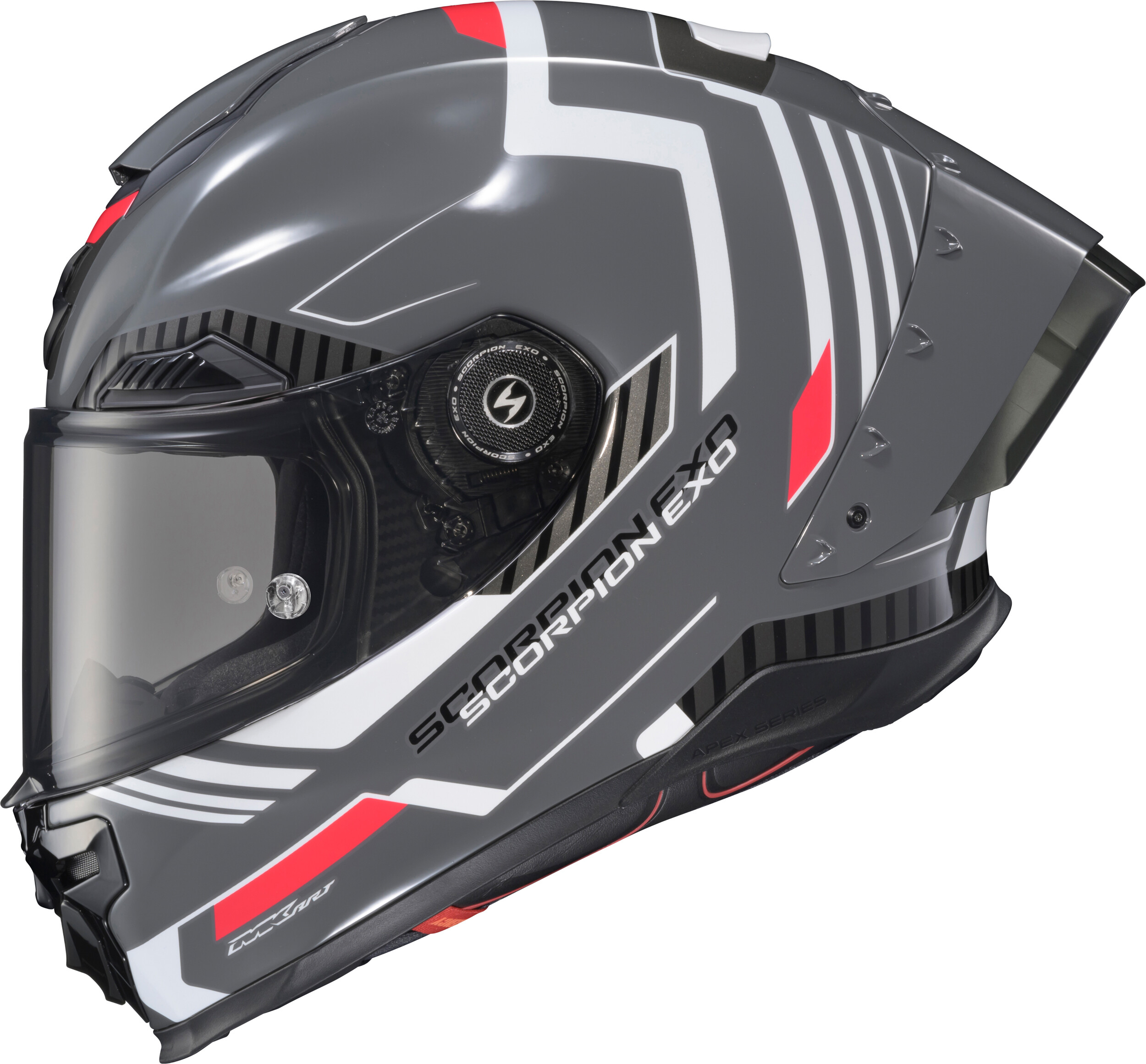 APEX EXO-WARP FULL FACE HELMET ATARAX GREY/WHITE LG