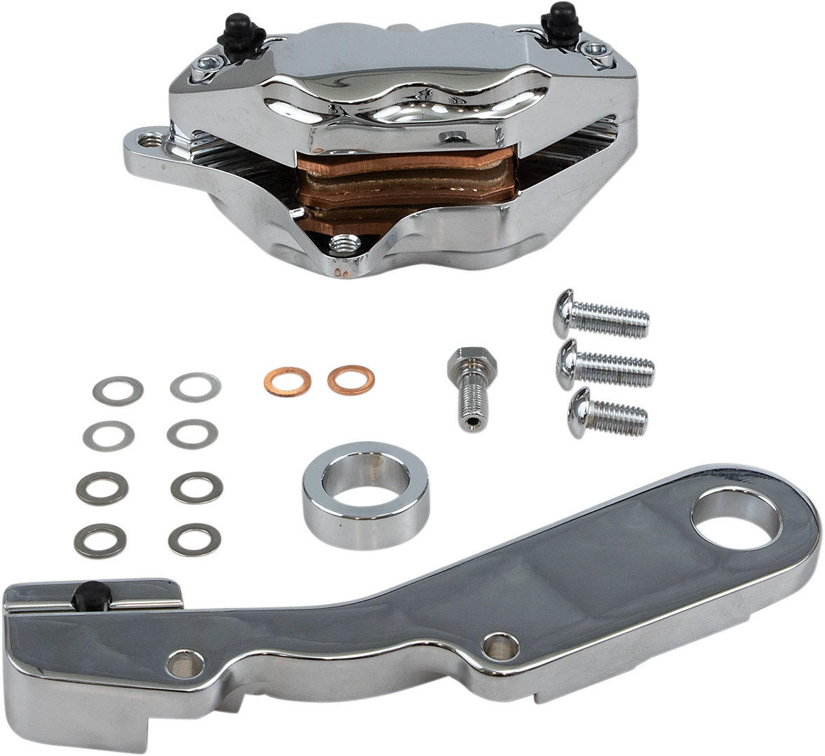 4 PIST REAR CALIPER KIT CHROME 25MM FLT 08-UP