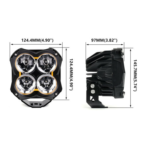 5" SPOT BEAM CUBE LIGHT 2 PIECE KIT