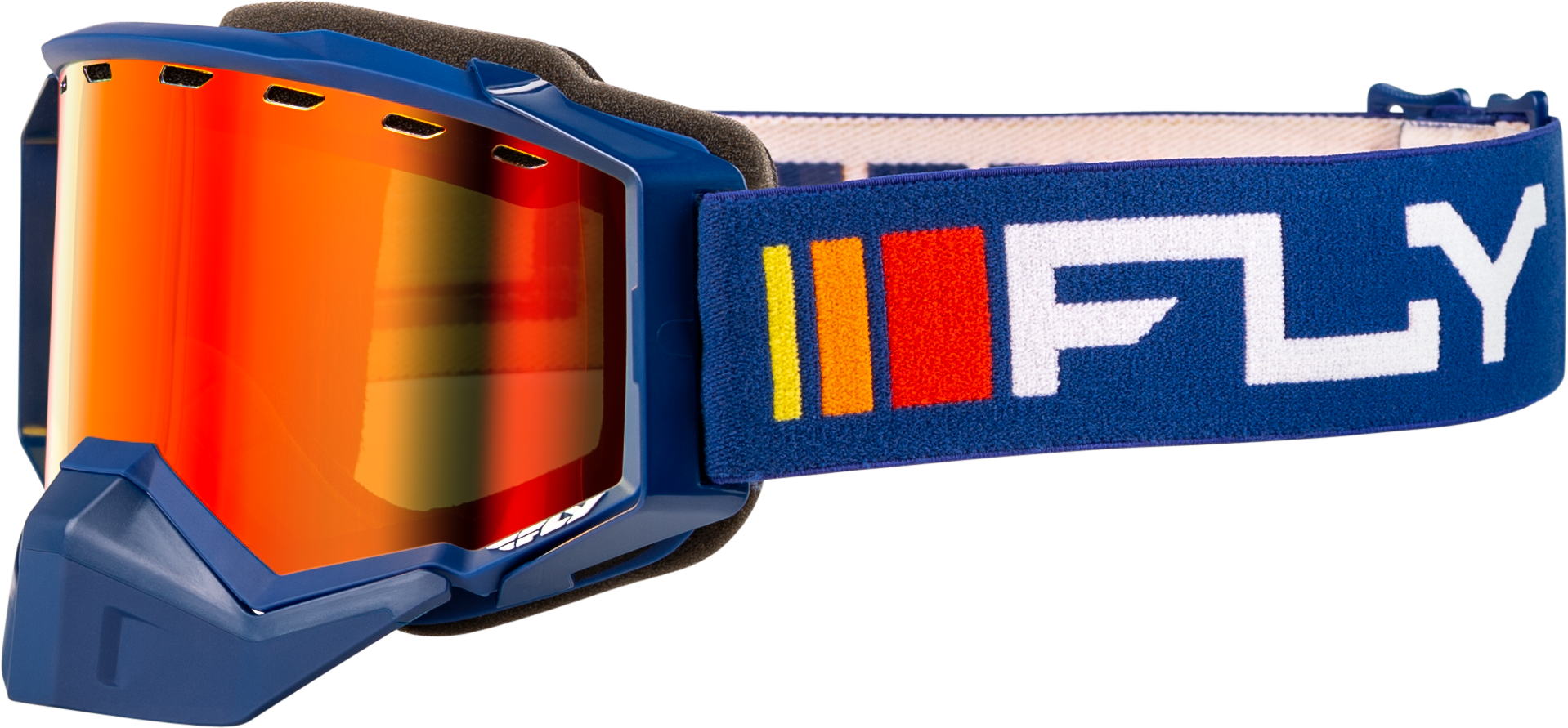 Navy/White W/ Red Mirror Amber Lens