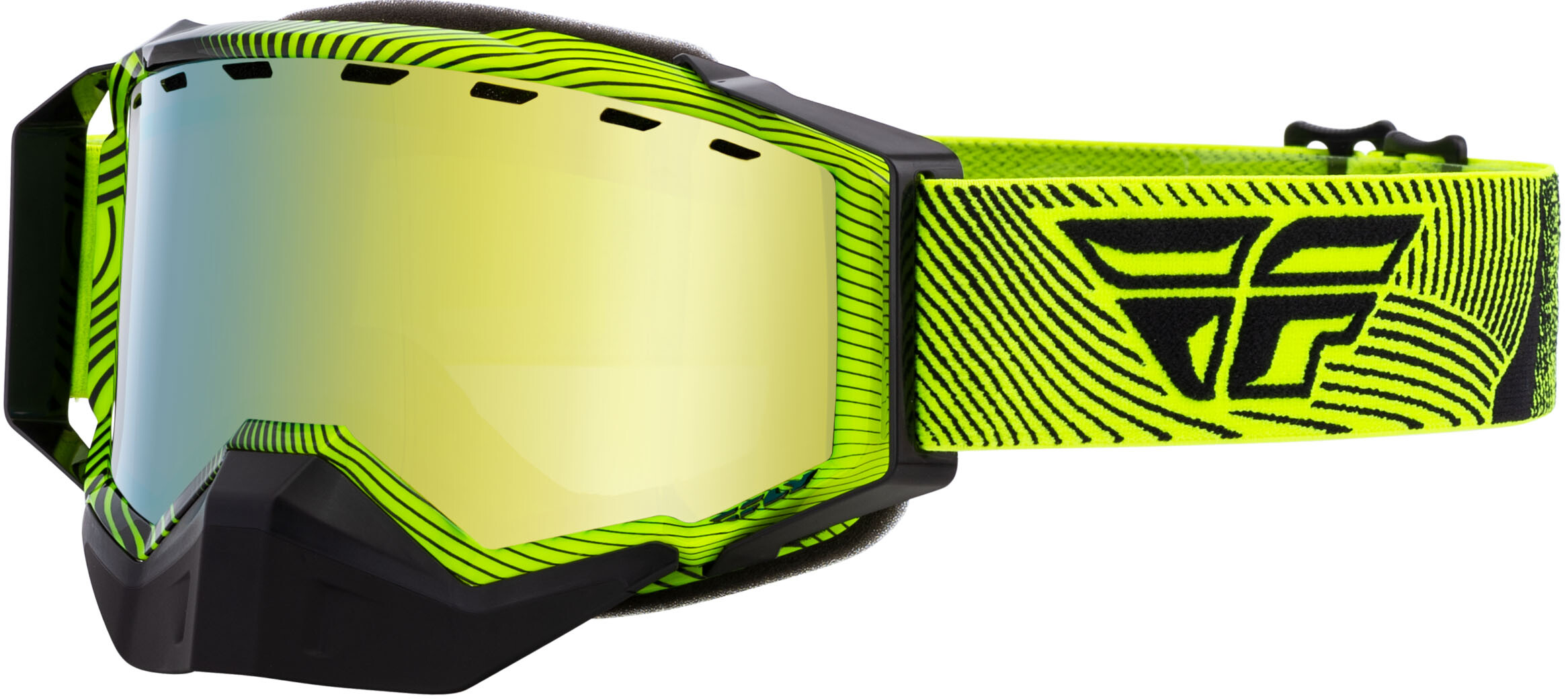 ZONE SNOW GOGGLE HIVIS/BLACK W GOLD MIRROR/ SMOKE LENS