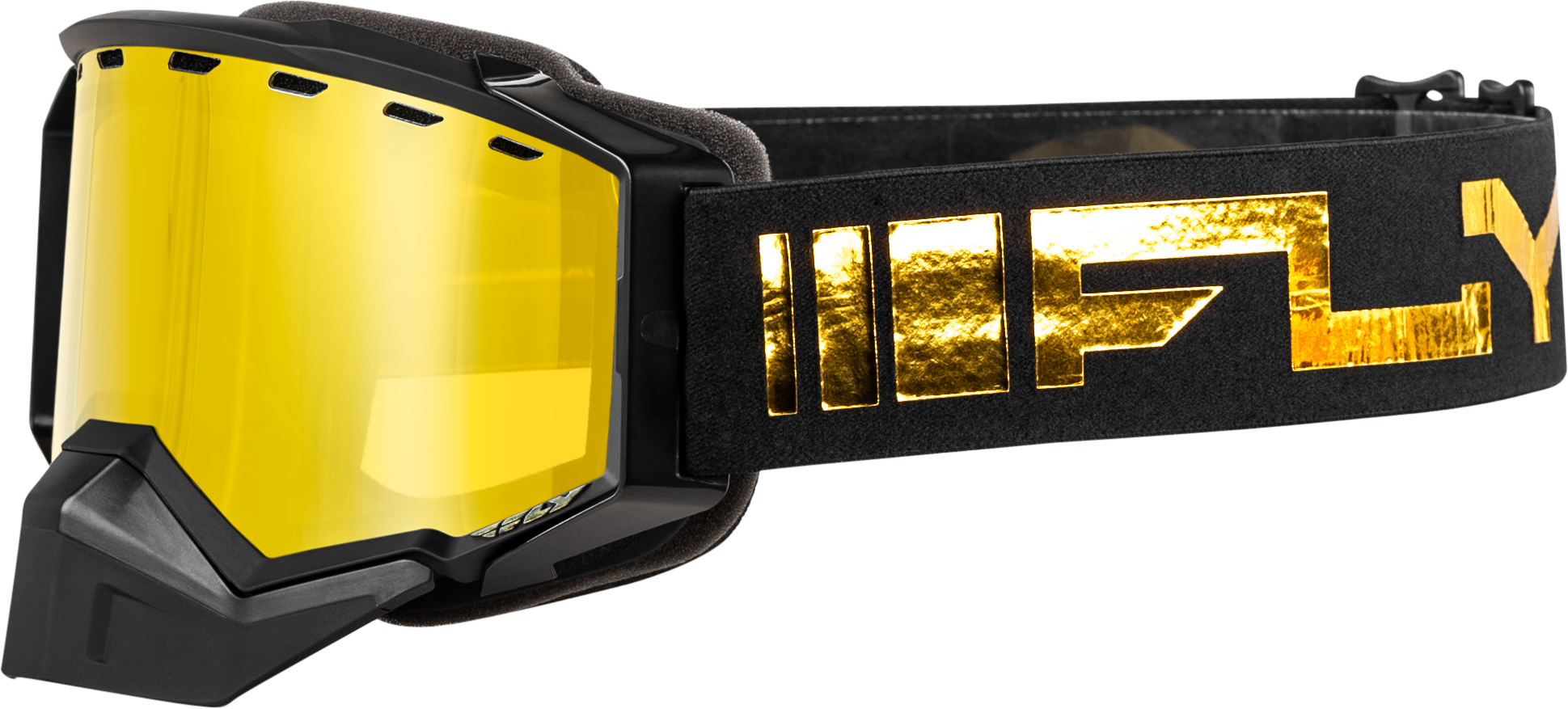 Black/Gold W/Gold Mirror Yellow Lens