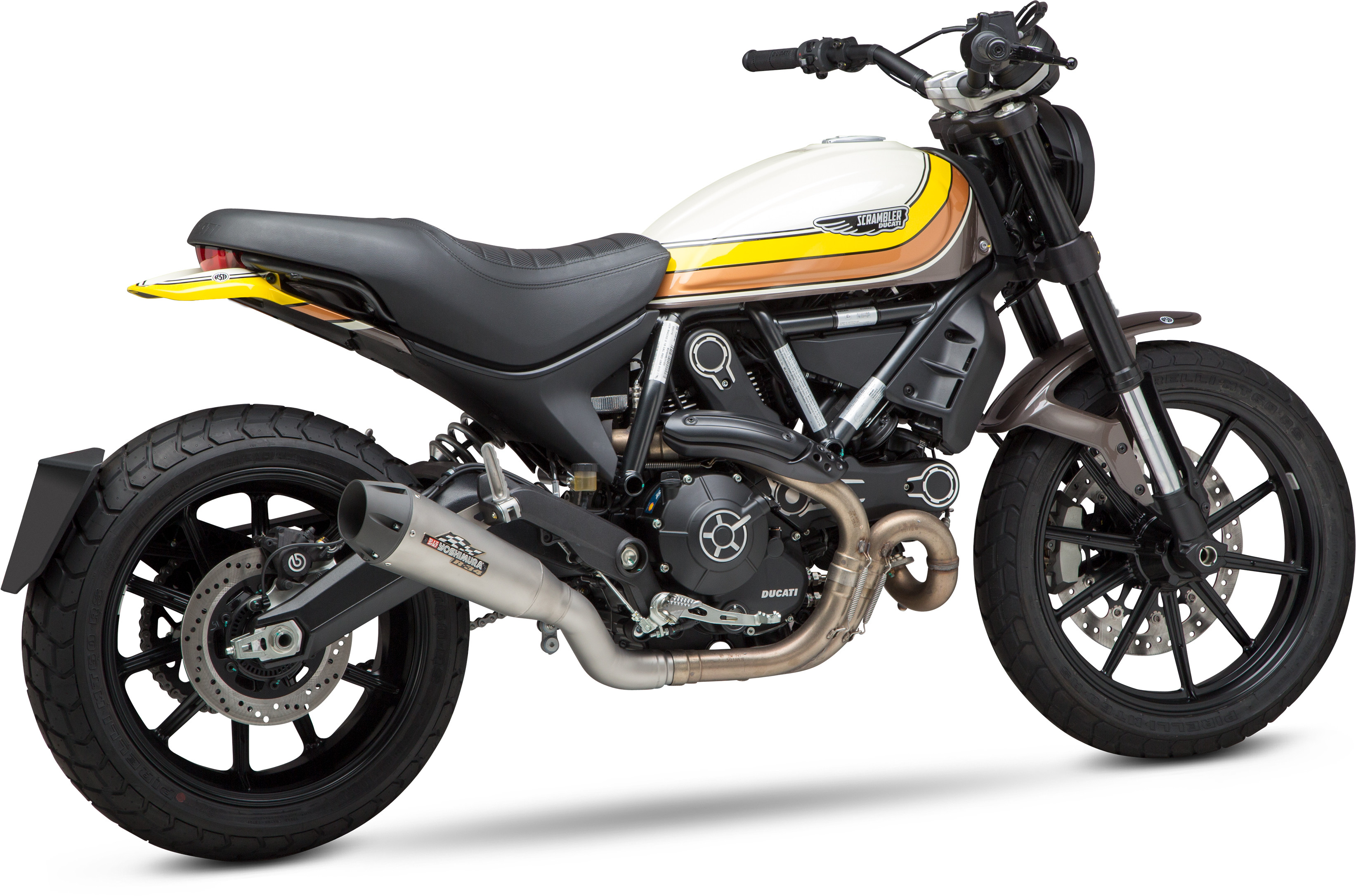 Yosh R-34 Race Slip On SS Exhaust Pipe Works Ducati Scrambler 1100