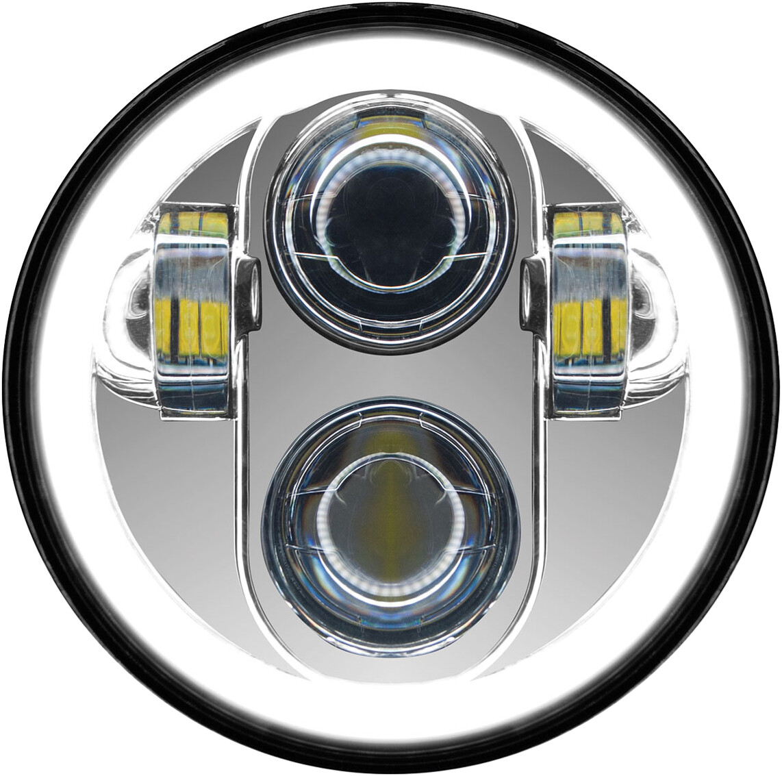5 3/4" LED HEADLIGHT WITH FULL HALO CHROME