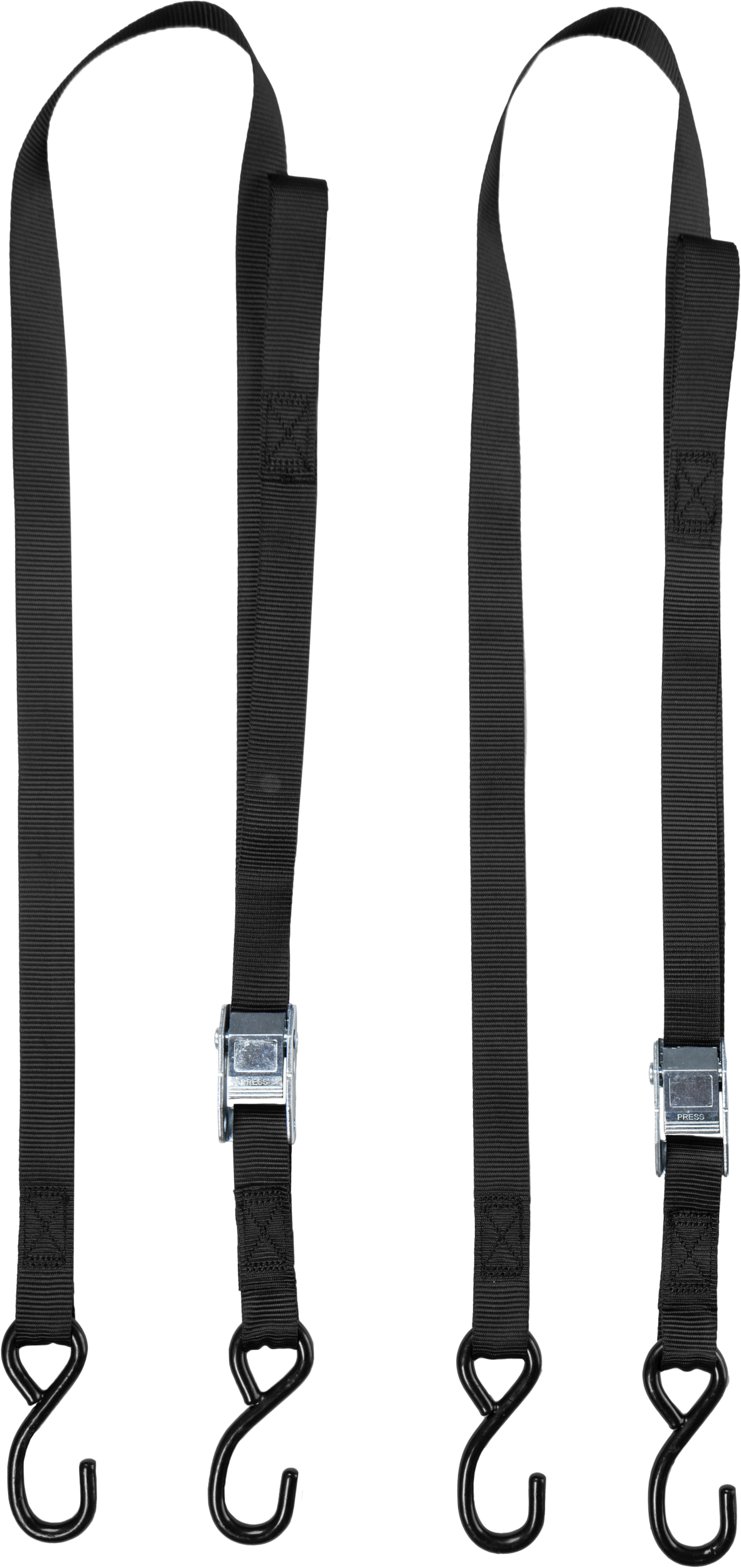 1" X 6' TIE-DOWN BLACK 2/PK