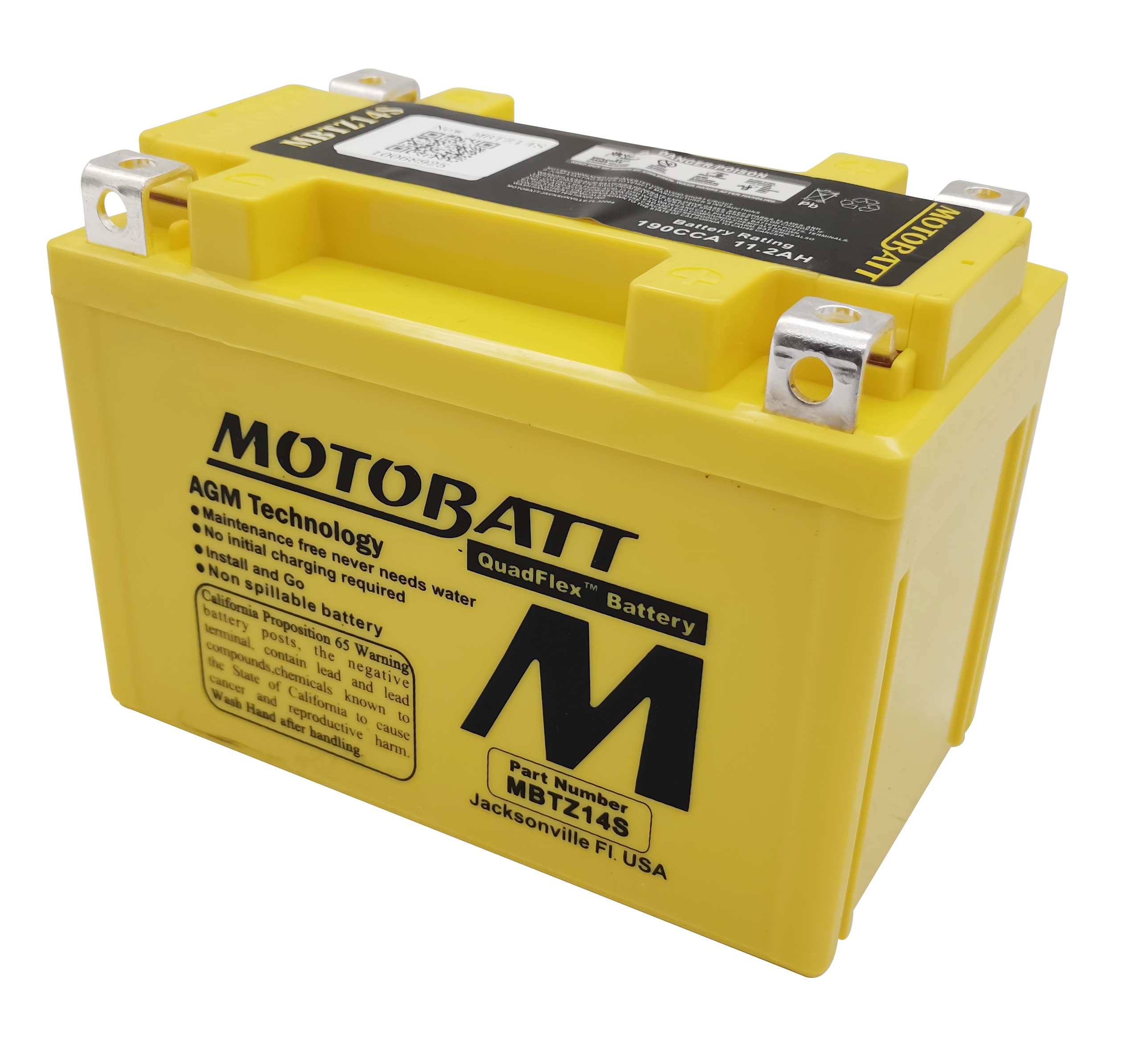 BATTERY MBTZ14S SEALED FACTORY ACTIVATED