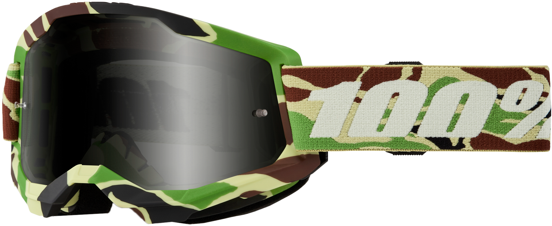 100% Strata 2 Goggles War Camo-Smoke | MX Clear Vision & Impact Protection
