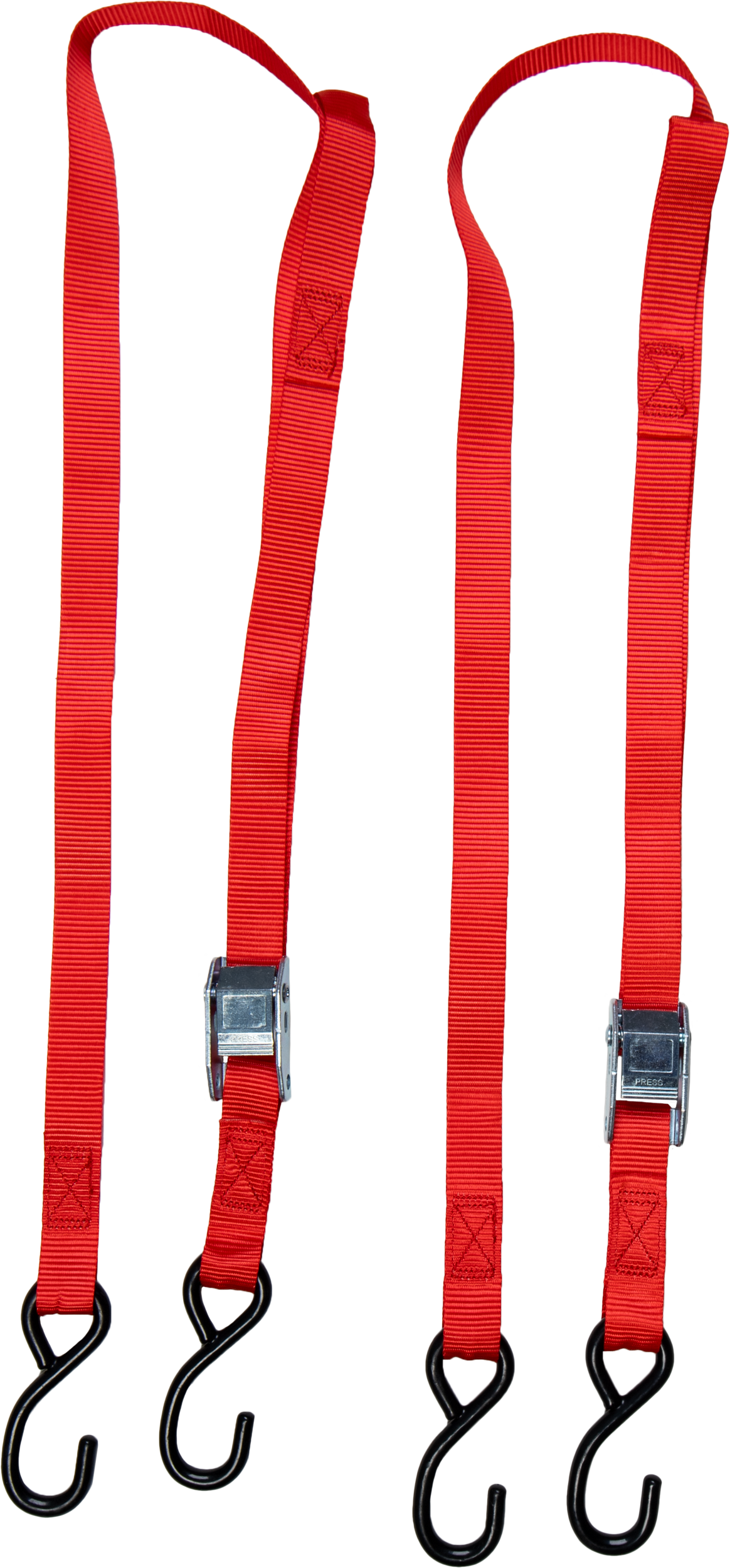 1" X 6' TIE-DOWN RED 2/PK